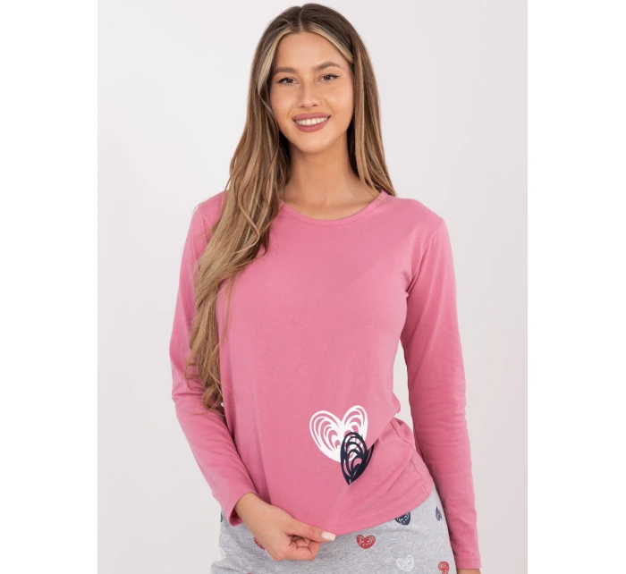 Piżama DU PI FP model 21800498 różowy - FPrice Piżama DU PI FP model 21800498 różowy - FPrice