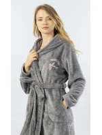 Dámský župan krátký s kapucí model 16162356 - Vienetta Dámský župan krátký s kapucí model 16162356 - Vienetta