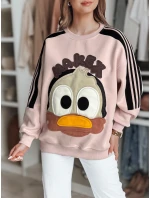 Dámská oversize mikina se růžová Dstreet model 21989204 - FashionStreet Dámská oversize mikina se růžová Dstreet model 21989204 - FashionStreet