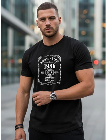 Pánske tričko BEST 40-YEAR-Old black FashionStreet NX0101R