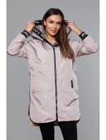 Dámska tenká bunda s kakaovým lemovaním (B8145-51)