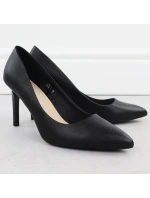 Černé lodičky na jehlovém podpatku Sergio model 21905077 - LEONE