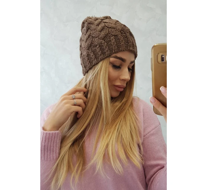 Fleecová čiapka Waleria K307 cappuccino Fleecová čiapka Waleria K307 cappuccino