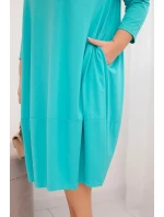 Dámska bavlnená sukňa s vyhrnutými rukávmi a vreckami Mint