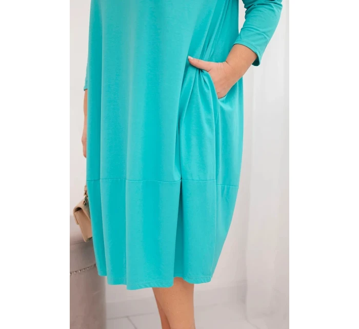 Dámska bavlnená sukňa s vyhrnutými rukávmi a vreckami Mint