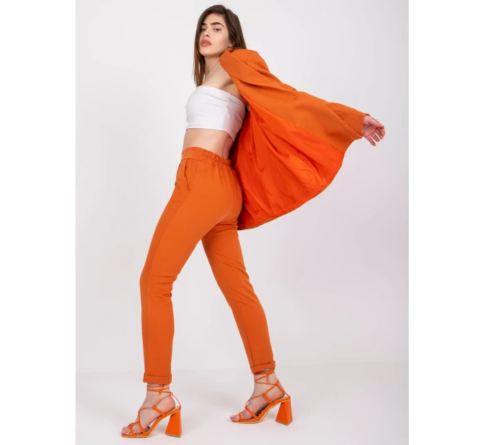 DHJ nohavice SP 13926.02 tmavo oranžová