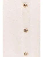 M807 Orezaná bunda s medvedíkom - ecru