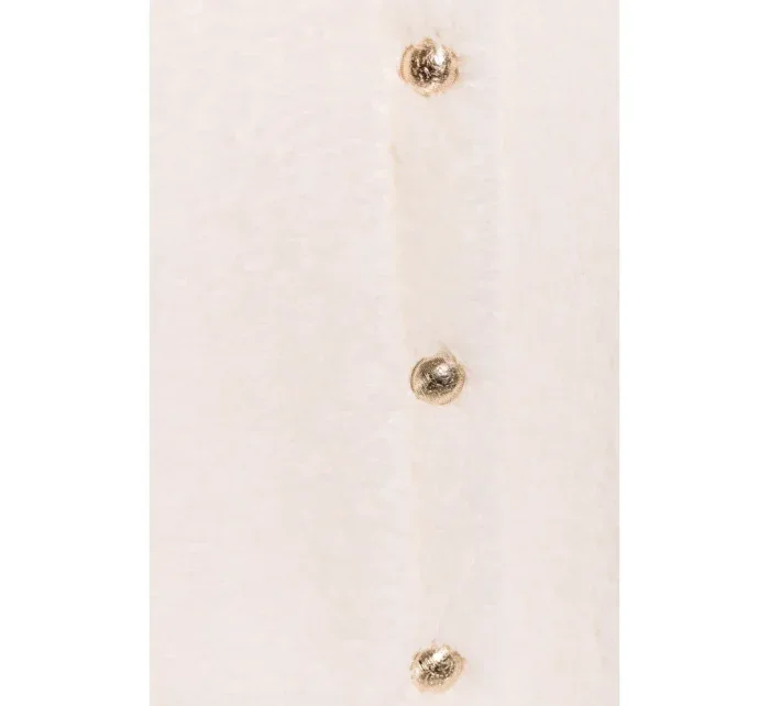 M807 Orezaná bunda s medvedíkom - ecru