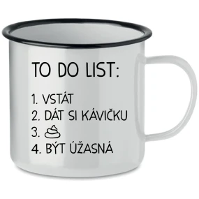 TO DO LIST:  BÝT ÚŽASNÁ - bílý plecháček 350 ml