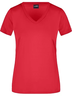 JN Dámské sportovní tričko s výstřihem do V 02.0 red model 22489184 - Daiber
