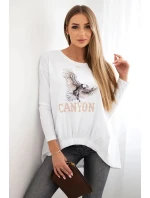 Dámska blúzka s orlom a nápisom Canyon biela