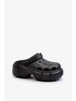 Klapki Damskie Piankowe Na Masywnej Podeszwie Czarne Witima