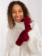 Rękawiczki AT RK model 19381372 bordowy - FPrice Rękawiczki AT RK model 19381372 bordowy - FPrice