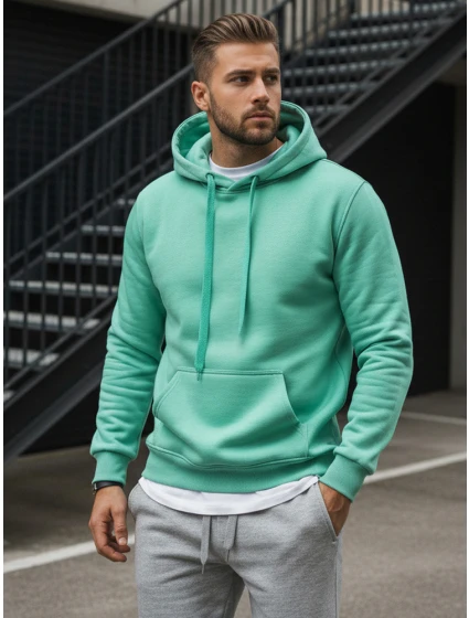 Pánská mikina s kapucí mint Dstreet model 21962720 - FashionStreet Pánská mikina s kapucí mint Dstreet model 21962720 - FashionStreet