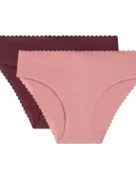 Dámske nohavičky 2 ks DIM BODY TOUCH MIDI BRIEF 2x - DIM - fialová