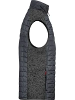 JN 740 Pánská pletená hybridní vesta model 22489259 grey melange/anthracite melange - Daiber