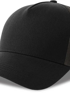 Atlantis Headwear Rapper Cotton-S 5-panelová truckerová čiapka 33.0260 čierna/tmavošedá