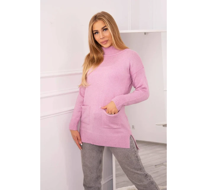 Stojanový sveter fialový