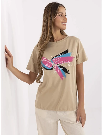 T shirt CLM TS model 21121724 camelowy - FPrice