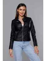 Černá dámská bunda ramoneska se stojáčkem model 18140997 - J.STYLE