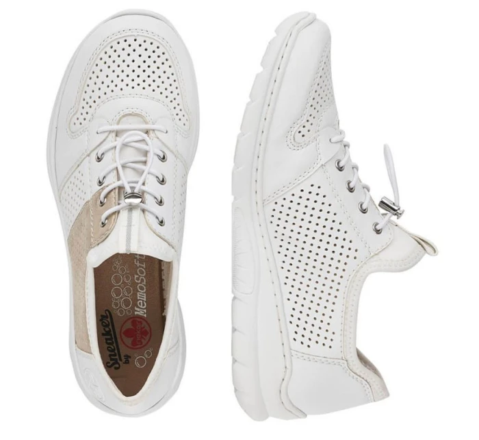 Pohodlná poltopánka Rieker W L3254-80 biela