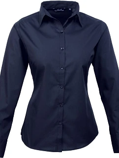 PR 300 Popelínová halenka s dlouhým rukávem model 22480104 navy - Premier