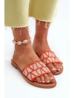 Dámské sandály na ploché podrážce oranžové model 21657417 - Boto Dámské sandály na ploché podrážce oranžové model 21657417 - Boto