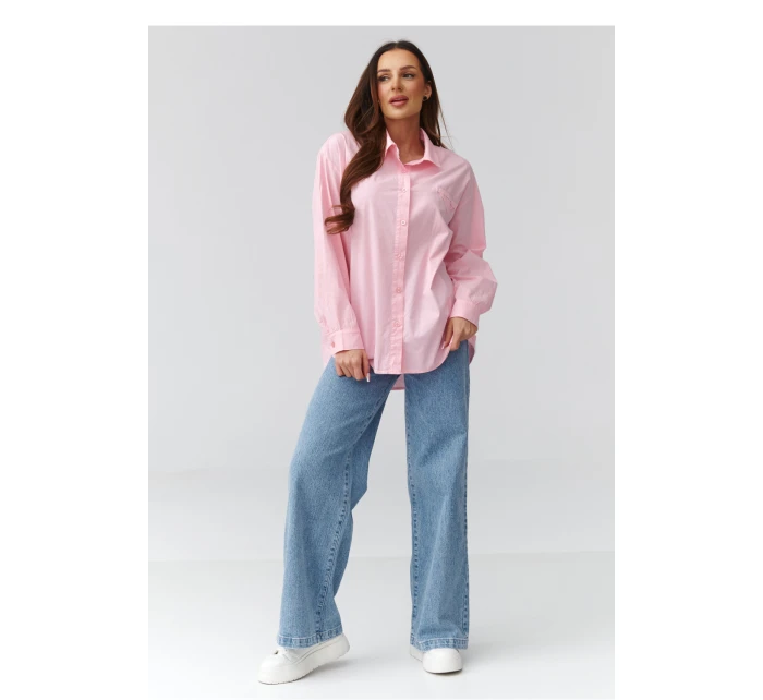 Košeľa s dlhým rukávom model 224100 Makadamia Košeľa s dlhým rukávom model 224100 Makadamia