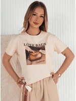 Dámske broskyňové tričko LOBAG FashionStreet RY2411