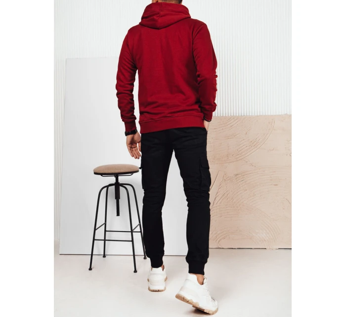 Pánská mikina s potiskem bordó Dstreet model 21976084 - FashionStreet