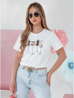 Dámské tričko s potiskem bílé Dstreet model 21984217 - FashionStreet