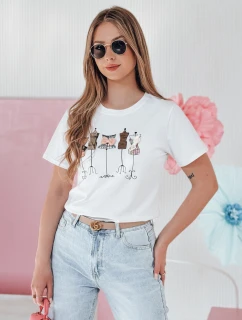 Dámské tričko s potiskem bílé Dstreet model 21984217 - FashionStreet