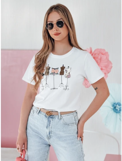 Dámské tričko s potiskem bílé Dstreet model 21984217 - FashionStreet