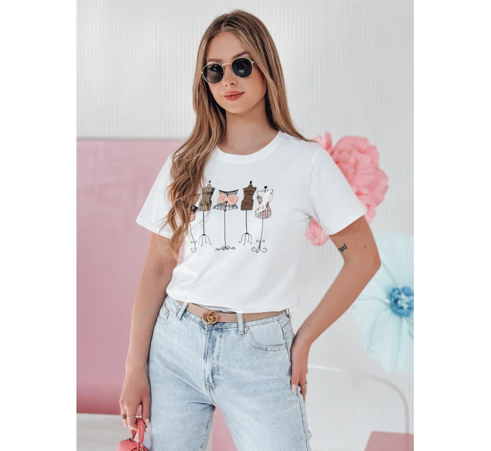 Dámské tričko s potiskem bílé Dstreet model 21984217 - FashionStreet