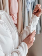 Dámske oversize tričko SATINIA white FashionStreet DY0449 Dámske oversize tričko SATINIA white FashionStreet DY0449