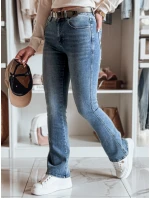 Dámské džínové kalhoty s páskem modré Dstreet model 21985360 - FashionStreet