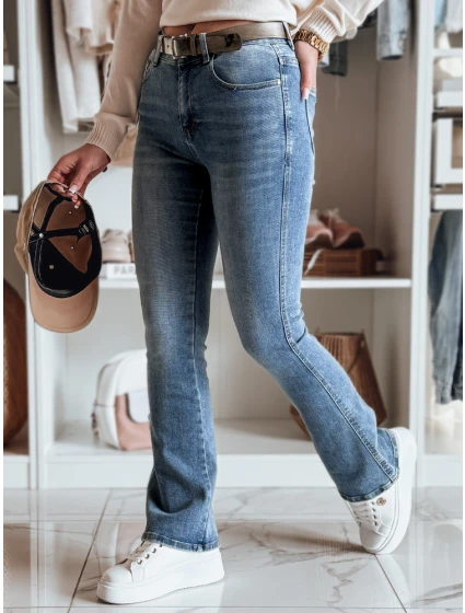 Dámské džínové kalhoty s páskem modré Dstreet model 21985360 - FashionStreet