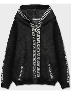 Čierny prehoz cez oblečenie ála alpaka s kapucňou (B6001-1)