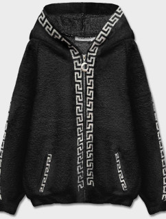 Čierny prehoz cez oblečenie ála alpaka s kapucňou (B6001-1)