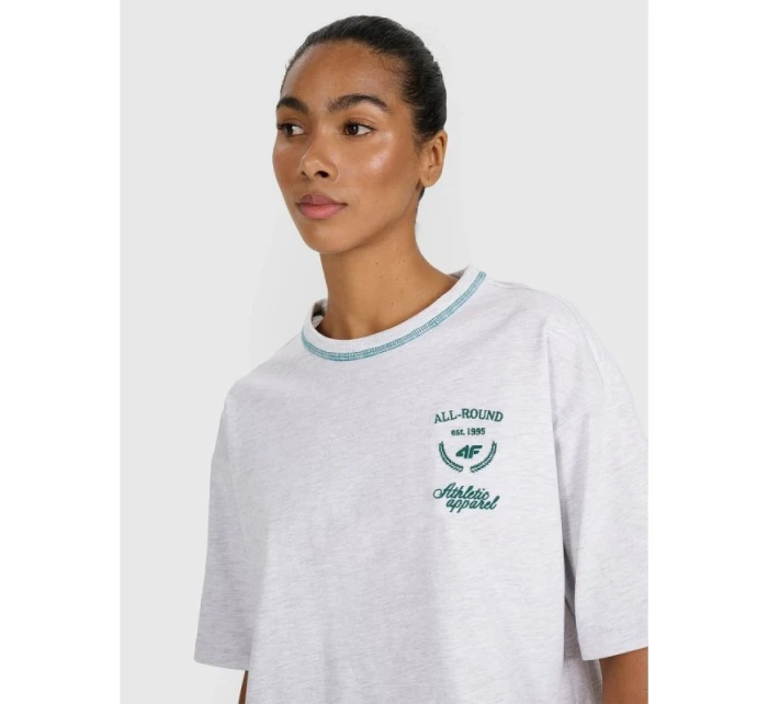 Dámske tričko oversize s potlačou 4F 4FRSS25TTSHF2979-26M