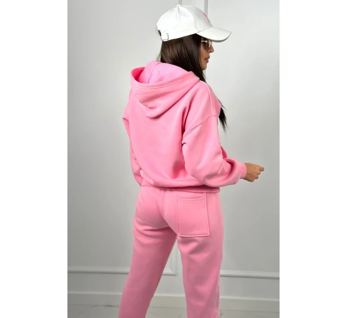 Zateplená mikina + nohavice svetloružová