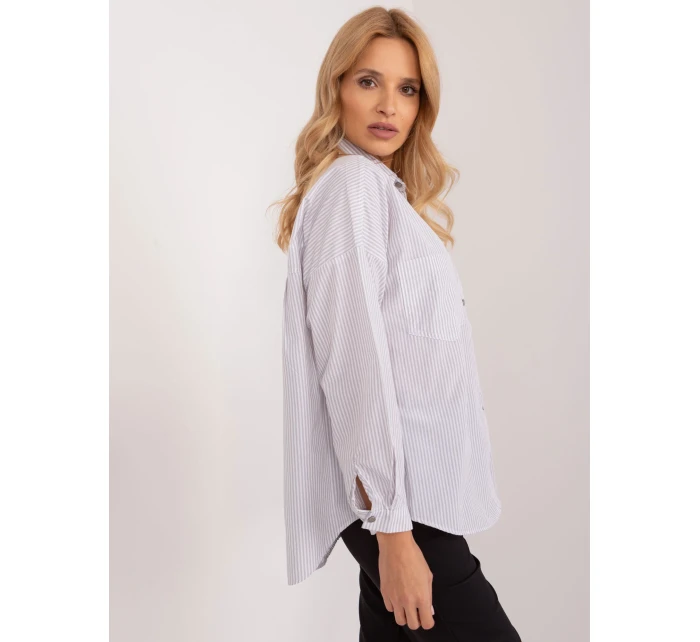 Koszula BP KS model 19688874 biało szary - FPrice Koszula BP KS model 19688874 biało szary - FPrice