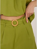 Šortky D60103M62612KA3 olivovo zelená Šortky D60103M62612KA3 olivovo zelená