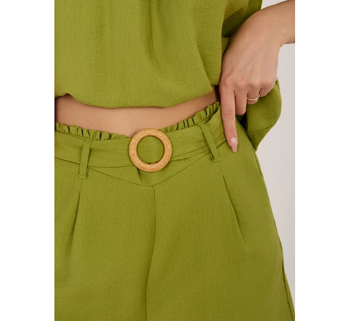 Šortky D60103M62612KA3 olivovo zelená Šortky D60103M62612KA3 olivovo zelená