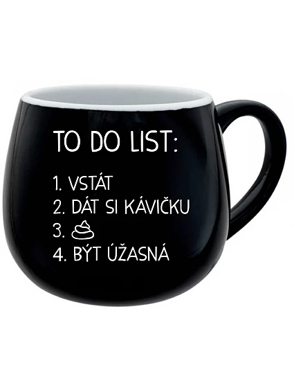 TO DO LIST: BE AMAZING - čierny keramický hrnček 300 ml TO DO LIST: BE AMAZING - čierny keramický hrnček 300 ml