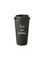 TEXT ŽELANIA - čierny termohrnček 475 ml