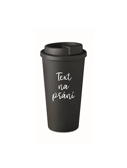 TEXT ŽELANIA - čierny termohrnček 475 ml