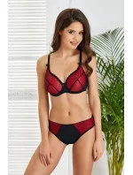 Dámská podprsenka Červená s černou model 20320365 - Jagoda Dámská podprsenka Červená s černou model 20320365 - Jagoda