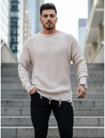 Pánský béžový svetr Dstreet model 21966884 - FashionStreet Pánský béžový svetr Dstreet model 21966884 - FashionStreet