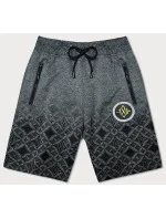 Tmavosivé pánske kraťasy s potlačou (8K1120-5) Tmavosivé pánske kraťasy s potlačou (8K1120-5)